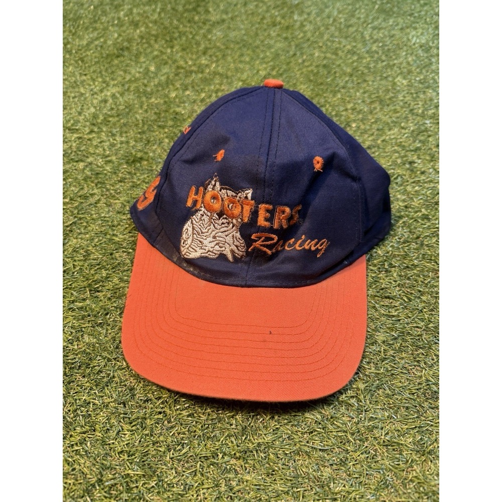 Vintage Hooters Racing Blue Wool Blend Snapback Hat Nascar #19 Loy Allen Jr Cap